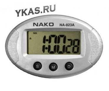 Авточасы  NAKO  NA-823A  часы+секундомер+будильник