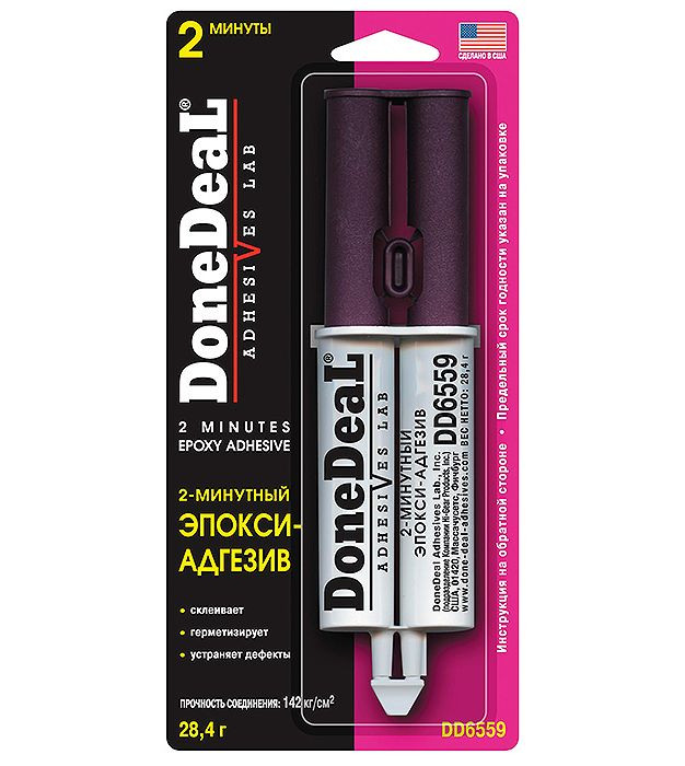 DD 6559 2-минутный эпокси-адгезив (цвет: прозрачный) 142 кг/см2
