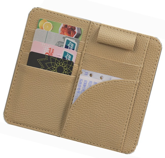 Органайзер на солнцезащитный козырек Бежевый