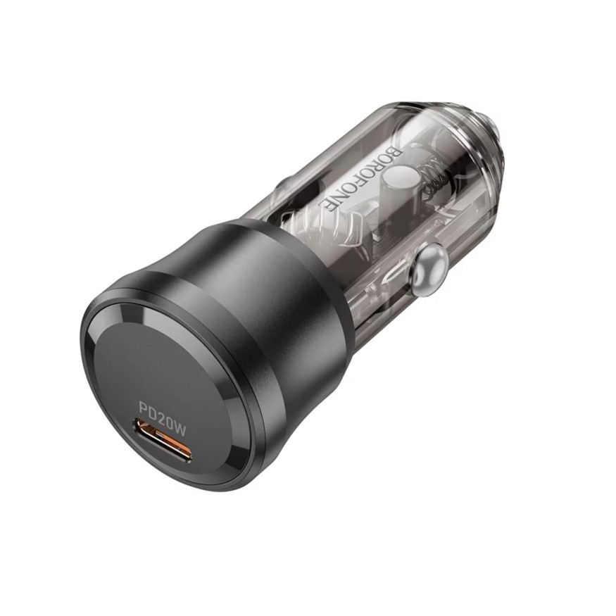 АЗУ  Borofone  1 Type-C (12/24V - PD20W) Прозрачный