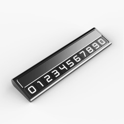 Табличка с номером телефона под стекло №12 Черный