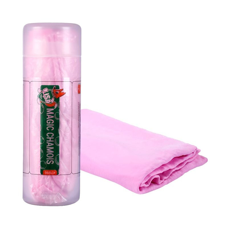 Салфетка из  замши  "Li-Sa" (большая) 64х43 см, розовая