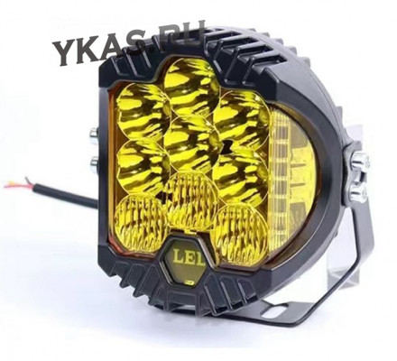 Фара Off Road   SOLAR  ближний свет   21SMD, 90W, 8000LM, 6500K  (170мм)  12V желтый