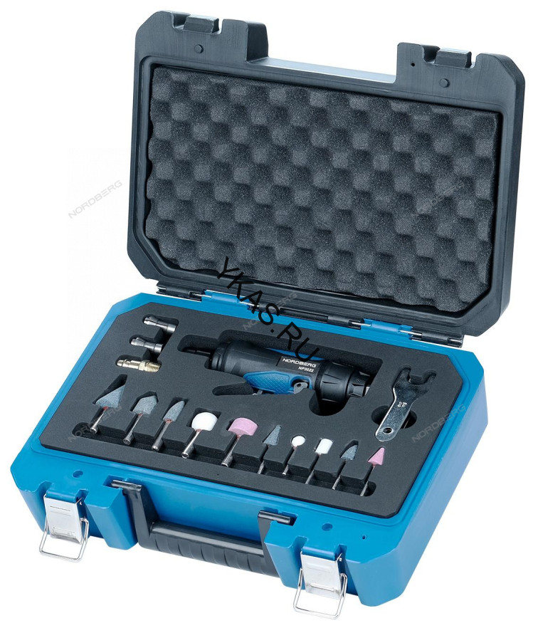 Пневматическая бормашинка NORDBERG NP3022K в кейсе (с комплектом насадок)