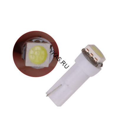 SOLAR  Свет-од  12V  T5 1 SMD  W2.x4.6d белый  (цена за 100шт)