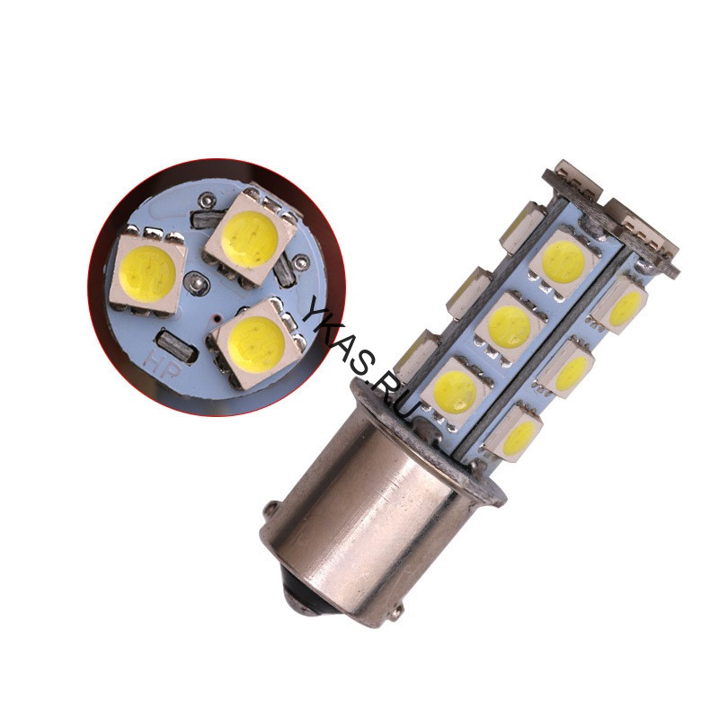 SOLAR  Свет-од  12V  T15  18 SMD 5050  21W   BA15S белый