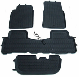 Коврики резиновые   Ssang Yong Rexton I 2001-2006г. (4шт/комп) чер.