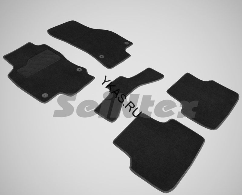 Коврики текстильн. VW Golf VII 2012г. /Octavia A7 2013г. /Seat Leon 2012г./компл.5шт./осн.резин/ LUX
