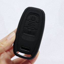 Чехол силиконовый для ключа зажигания  AUDI (три кнопки) №4 premium