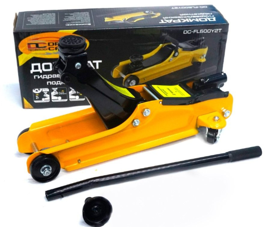 Домкрат подкатной гидравл.  2т картон с низк.подкат DC  ( h 80- 360mm)