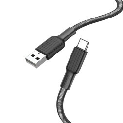 Кабель HOCO  USB - lightning  (1м)  черный-белый 60W  X69