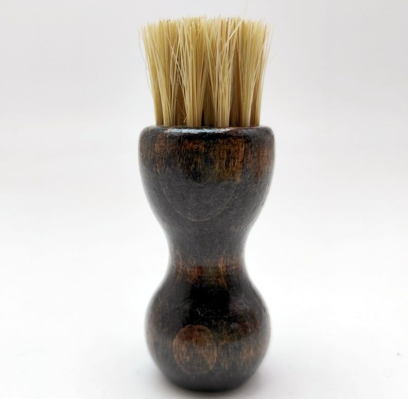 MAXIMILIAN  Щетка для очистки кожи, 5x2 см, натур. ворс (коричневый)