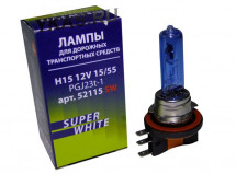 Лампа МАЯК 12V    Н15  15/55W  PGJ23t-1 SUPER WHITE (1шт)