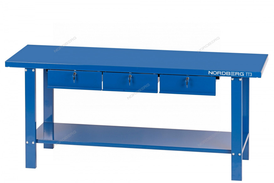 Верстак слесарный NORDBERG TT3 (3 подвесных ящика)