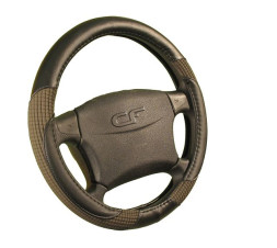 Оплетка на руль CF CORD - М, Чёрный/Серый