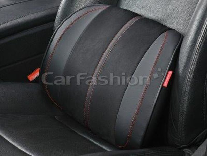 Подушка  под поясницу «FLEX L» черный/черный/красный