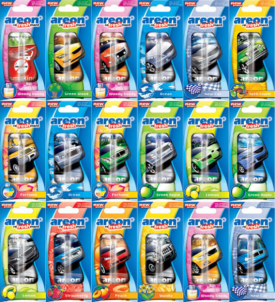 Осв.возд. Areon LIQUID "автомобили"  MIX  AUTO (цена за лист 18шт.)