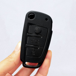 Чехол силиконовый для ключа зажигания  AUDI (три кнопки) №5 premium