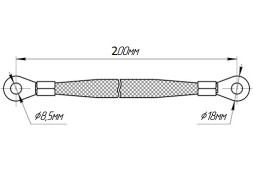 ЭТ Провод массы "косичка" 200мм (БМ8-БМ8,медная,сечение 10мм.кв.)