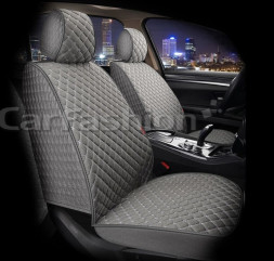 Накидки Фронт   «CUBE FRONT»  Серый/Серый/Серый  (лён/экокожа)