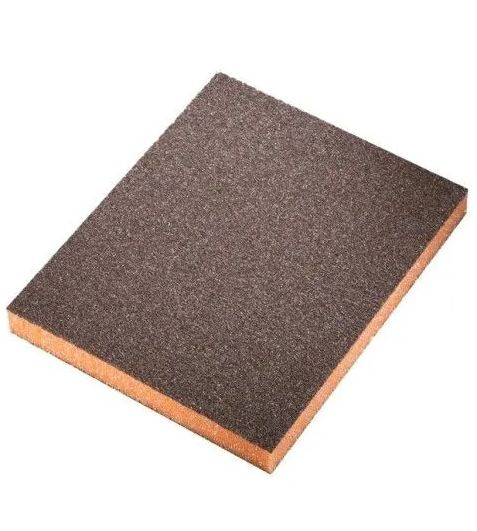 Шлифовальная губка 2-х сторонняя 98*120мм,  P120-180 (зернистость 8 из 10) грубая