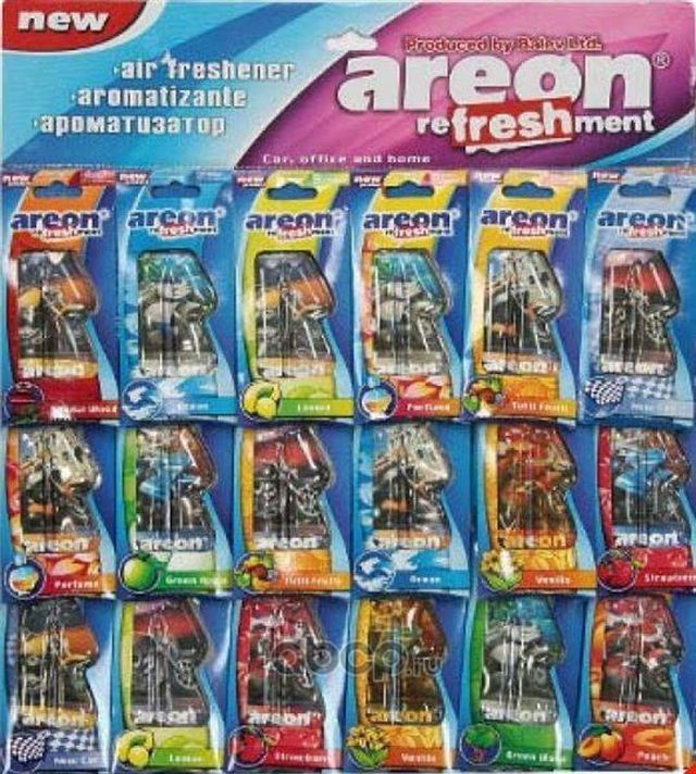 Осв.возд. Areon LIQUID "автомобили"  MIX  MOTO (цена за лист 18шт.)
