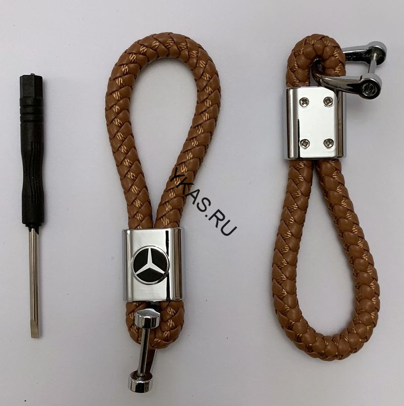 Брелок кожа плетенная  ZOTYE  Коричевый