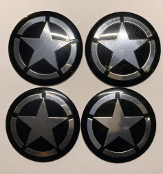 Этикетки на диски (метал)  диам. 56,5мм.  "звезда"  (4 шт.)