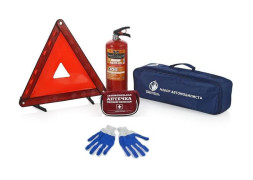 Набор автомобилиста "ТЕХОСМОТР-ЭКОНОМ" (аптечка, знак, огнетуш., перчатки)  №4