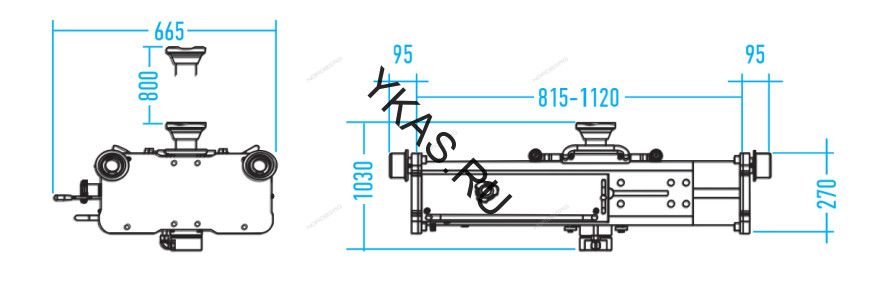 Траверса пневмогидравлическая NORDBERG N501T для грузовиков (15 тонн) 