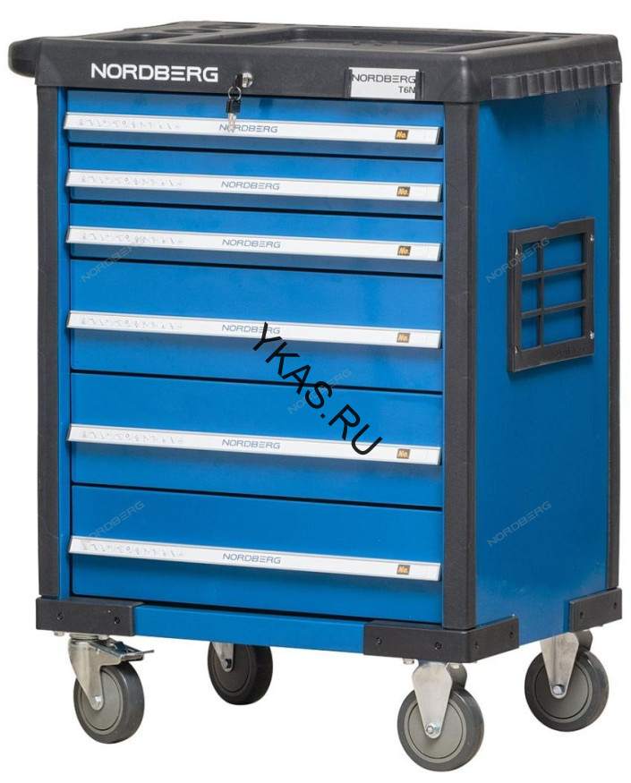 Тележка инструментальная NORDBERG T6N (6 полок)