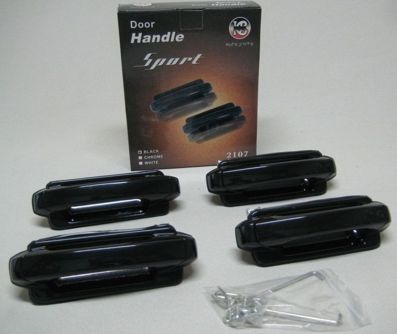 Евро ручки  2104-05 , 2107.  Черный матовый (к-т 4шт)