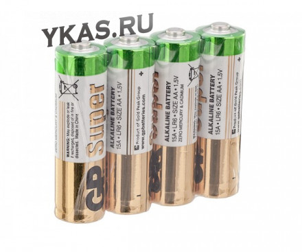 Батарейки GP   AA   (Пальчиковые) Super Alkaline цена за 4шт.