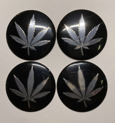 Этикетки на диски (метал)  диам. 56,5мм.  "лист"  (4 шт.)
