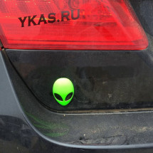 Наклейка 3D   Инопланетянин Зеленый