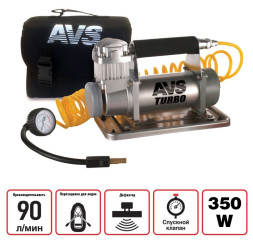 Компрессор  AVS  KS 900  300Вт/10Атм/90л /шланг 4м/  клеммы