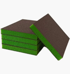 Шлифовальная губка 2-х сторонняя 98*120мм,  P500-600 (зернистость 4 из 10) средне-мелкая