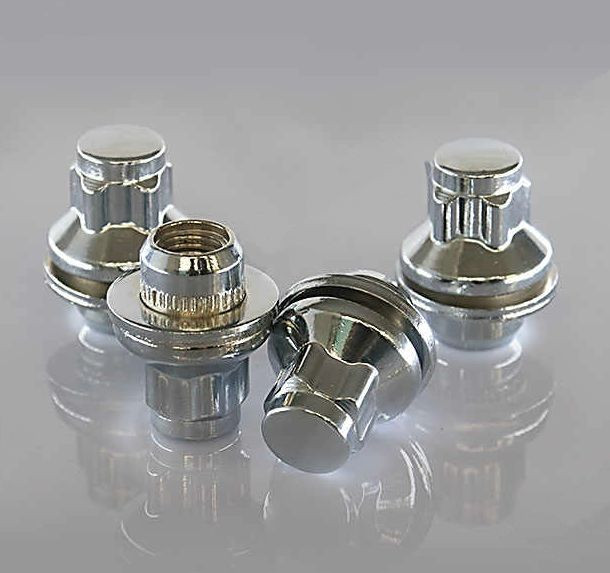 Секретные гайки  М12x1,5 , прижимная, закрытая, хром