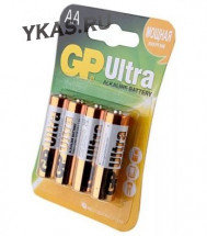 Батарейки GP   AA   (Пальчиковые) ULTRA цена за 4шт. (блистер)