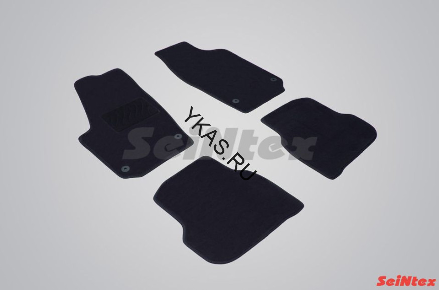 Коврики текстильн. VW Polo седан 2010-2020г.  компл.4шт./осн.резин./ LUX