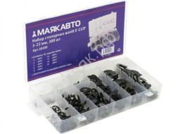 Набор стопорных шайб E-CLIP 3-22 мм, 300 шт (в кейсе)