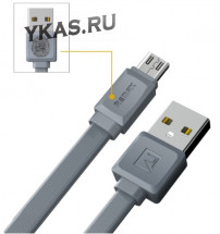 Кабель REMAX  USB - micro USB  (1м)  серый