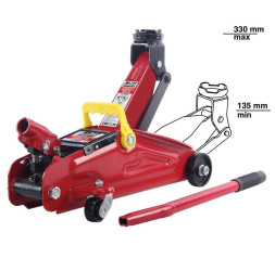 Домкрат подкатной гидравл.  2т чемод. 8,5 кг AVS (h min 135мм - h max 385мм)