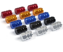 Колпачки на нипель металл  Черный (к-т 4шт)